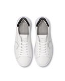 sneakers uomo philippe model paris btlu vz01 temple low man veau cerf blanc brun