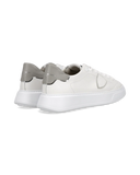 sneakers uomo philippe model paris btlu vz02 temple low man veau cerf blanc gris