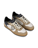 sneakers donna philippe model paris pgld xg01 pgal low woman mixage glitter blanc noir