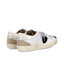 sneakers donna philippe model paris prld vxa2 prsx low woman veau mixage animalier blanc