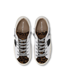 sneakers donna philippe model paris prld vxa2 prsx low woman veau mixage animalier blanc