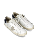 sneakers uomo philippe model paris prlu vz03 paris x veau cerf_blanc bleu