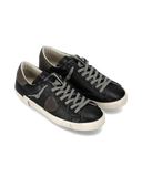 sneakers uomo philippe model paris prlu vz10 prsx low man veau cerf noir mud