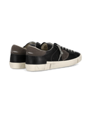 sneakers uomo philippe model paris prlu vz10 prsx low man veau cerf noir mud