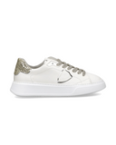 sneakers donna philippe model paris btld vg14 temple low man veau glitter blanc