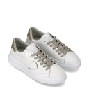 sneakers donna philippe model paris btld vg14 temple low man veau glitter blanc